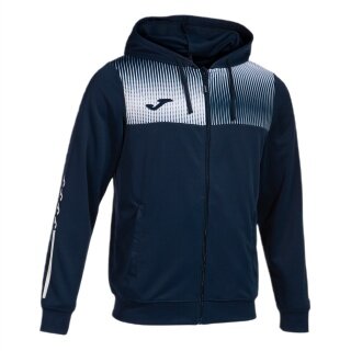 Joma Eco Supernova Full Zip Training Jacket with Hood (recycled polyester, soft material) navy blue/white men's
