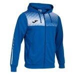 Joma Eco Supernova Full Zip Training Jacket with Hood (recycled polyester, soft material) royal blue/white men's