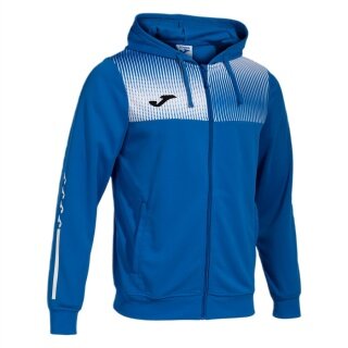 Joma Eco Supernova Full Zip Training Jacket with Hood (recycled polyester, soft material) royal blue/white men's