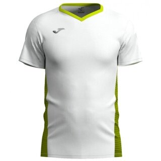 Joma Sport T-shirt Short Sleeve Court (V-Neck) white/green Men's