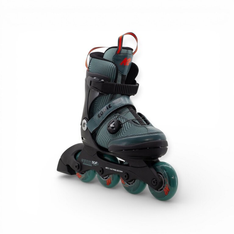 K2 Inline Skates Eddie Boa® (Wheels: 70mm/80A, Bearings: ABEC: 3) teal blue/black children