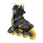 K2 Inline Skates F.I.T. 90 Boa (Wheels: 90mm/84A, Bearings: ILQ 7) black/yellow men's