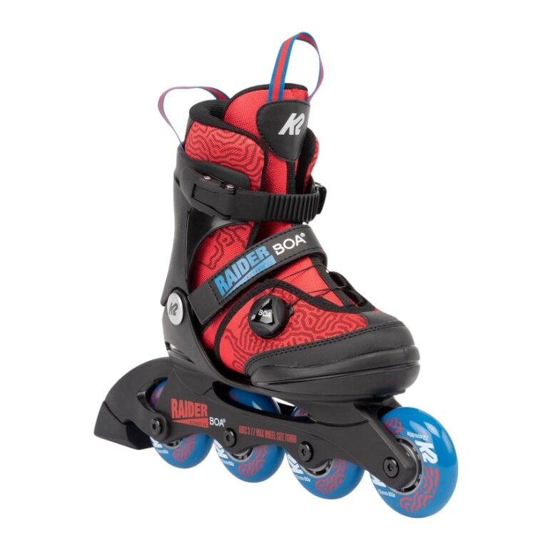 K2 Inline Skates Raider Boa (Wheels: 72mm Bearings: ABEC: 3) black/red children