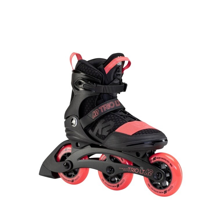 K2 Inline Skates Trio LT 100 (Wheels: 100mm/83A, Bearings: ILQ 7) black/coral ladies
