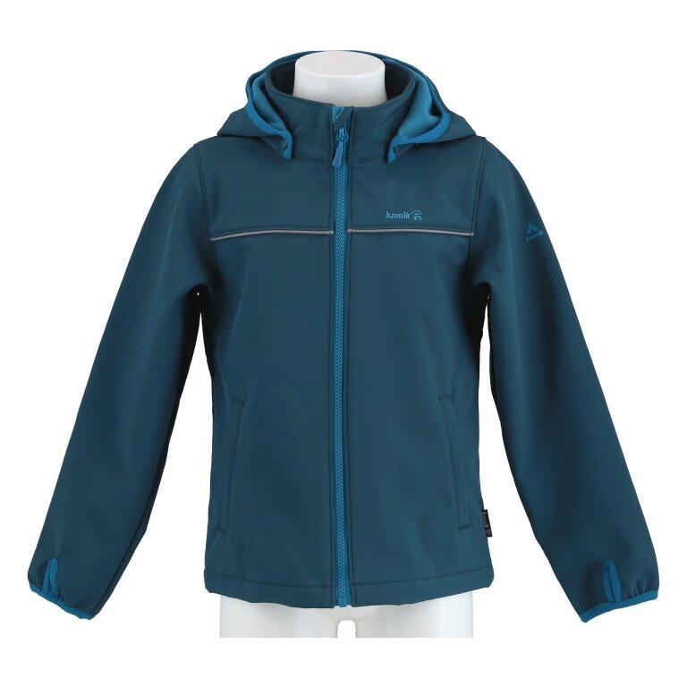 Kamik Softshell Jacket Jarvis (windproof, reflective) atlantic blue children