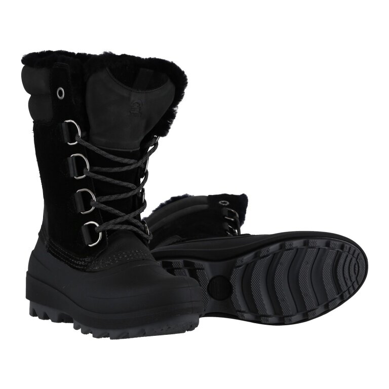 Kamik Winter Boots Lauren (Leather, Waterproof) Black Ladies