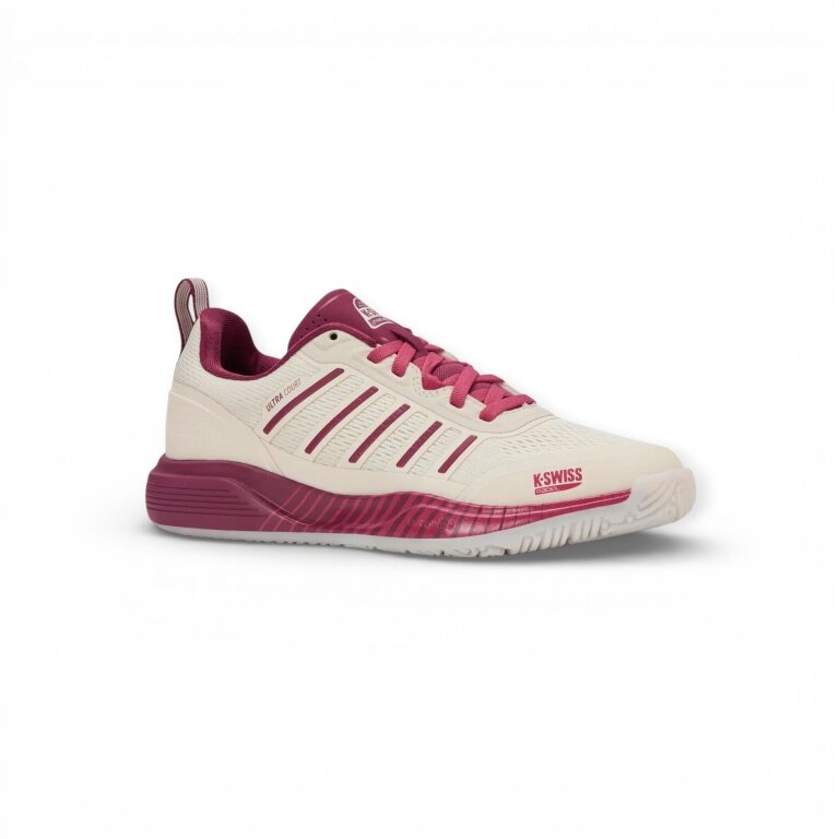 KSwiss Padel Shoes Ultra Court - cream white/burgundy Ladies