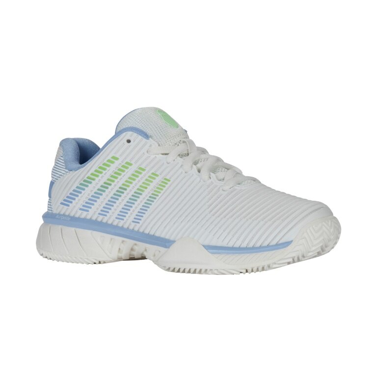 KSwiss Hypercourt Express 2 HB Tennis Shoes Clay/Sand Court 2025 White/Blue/Green Ladies