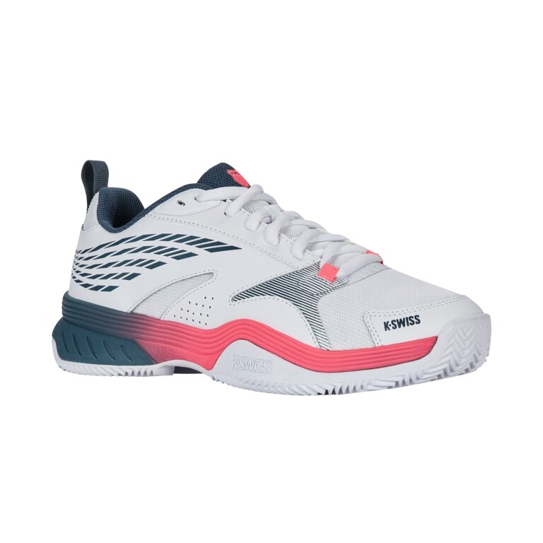 KSwiss Speedex HB Clay/Sand Court Tennis Shoes 2024 white/peacoat blue/neon blaze men's