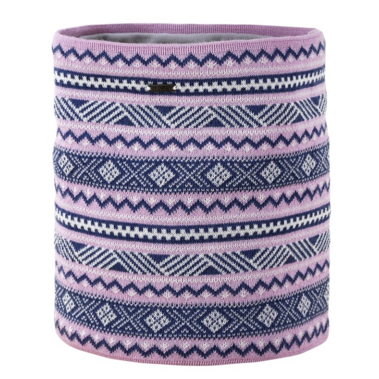 Kama multifunctional scarf (neck scarf) S35 - merino wool - pink/blue - 1 piece