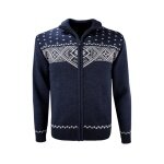 Kama Sweater Pullover 4065 Full Zip (Merino Wool) navy blue Men's