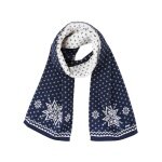 Kama Scarf (Merino Wool) S23 - navy blue/white 160cm x 25cm - 1 piece