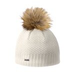 Kama knitted hat (pom-pom) A166 Merino - ladies white - 1 piece