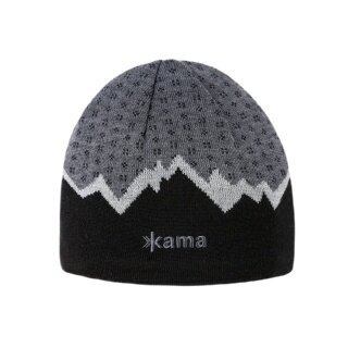 Kama knitted hat (beanie) A169 Kamakadze Merino - black/grey - 1 piece