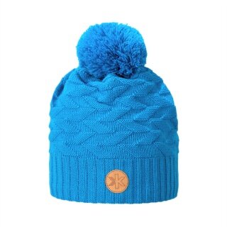 Kama knitted hat (pom-pom) AW71 Merino Kamakadze (windproof) - turquoise blue - 1 piece