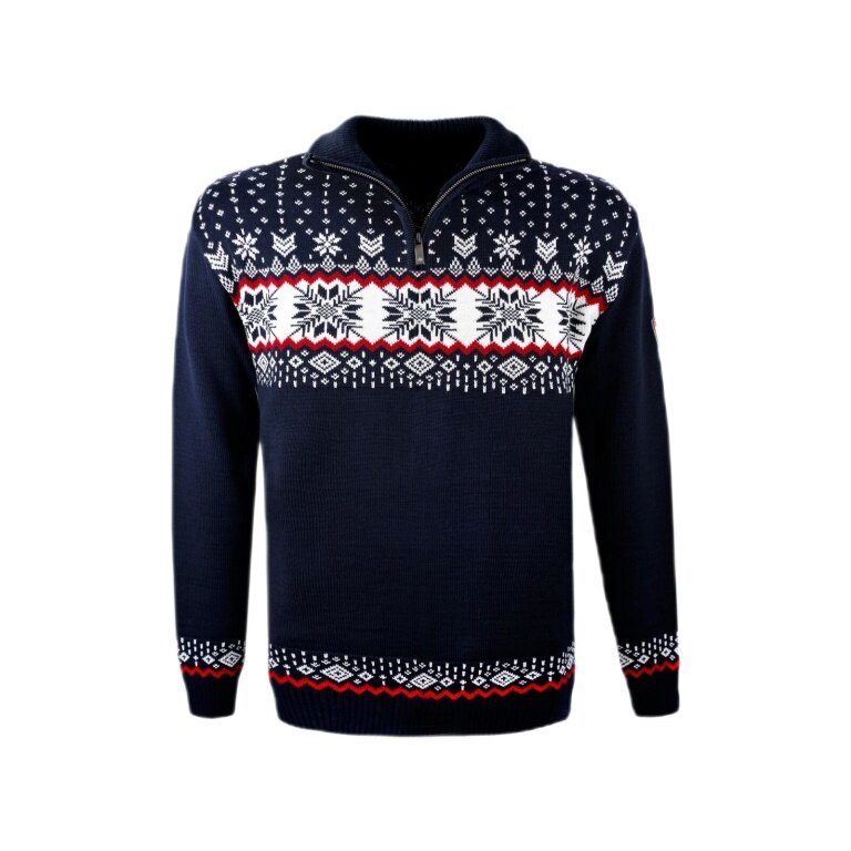 Kama Sweater Pullover 4054 Half Zip (warm, knitted material) dark blue men's