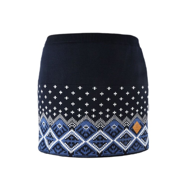 Kama Winter Skirt 6015 made of merino wool (windproof, lined) dark blue ladies