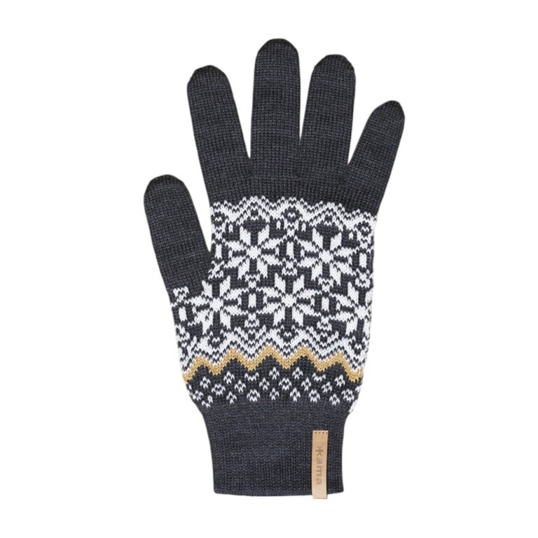Kama Winter Gloves R116 (Merino Wool, warm) graphite grey - 1 pair