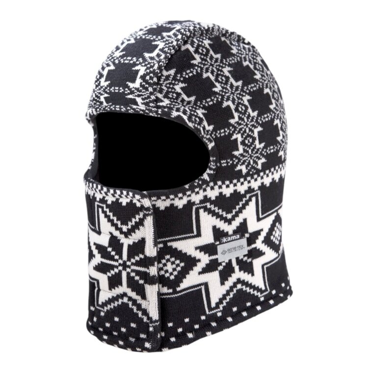 Kama Sturmhaube DW22 (windproof, breathable, very warm) - black/white - 1 piece