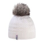 Kama knitted hat (pom-pom) A109 Merino - ladies white - 1 piece
