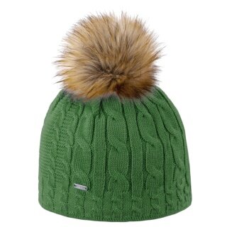 Kama knitted hat (pom-pom) A121 Merino - ladies green - 1 piece