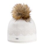 Kama knitted hat (pom-pom) A152 Merino - ladies white - 1 piece