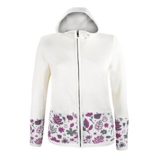 Kama Hooded Sweatshirt 5049 Full Zip (Merino Wool Blend, Warm) White Ladies