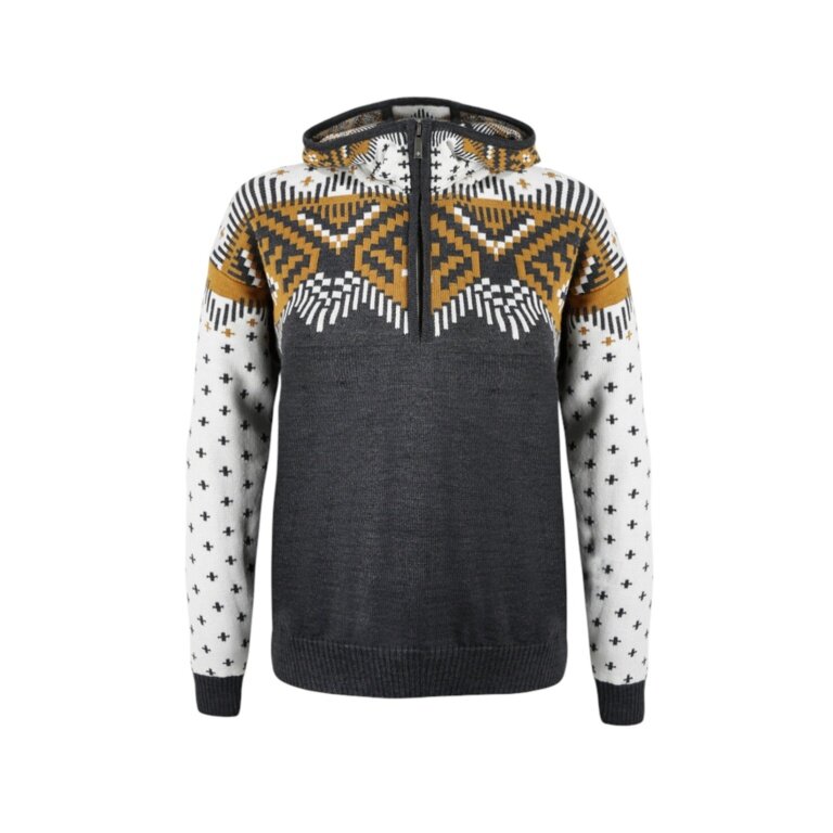 Kama Hooded Sweatshirt 5057 Kamakadze Half Zip (Merino Wool Blend) Graphite Grey Ladies