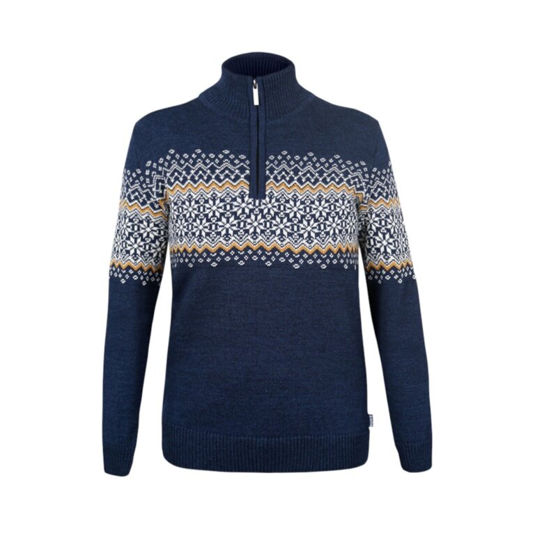 Kama Sweater Pullover 5058 Half Zip (Merino Wool) navy blue Ladies