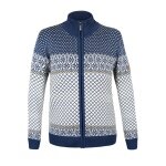 Kama Sweater Pullover 5059 Full Zip (Merino wool, warm) blue/white ladies
