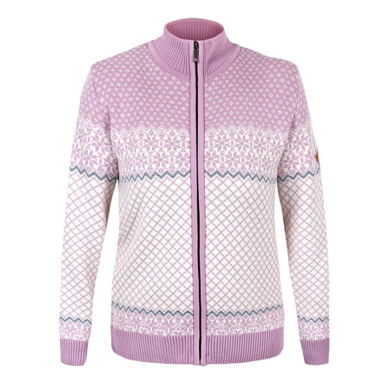 Kama Sweater Pullover 5059 Full Zip (Merino wool, warm) pink/white ladies