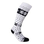 Kama Knee Socks Knitted Merino F08 (Merino Wool Blend) white/black - 1 Pair