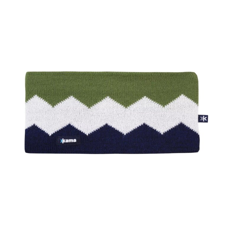 Kama Headband C79 (Merino Wool) - blue/white/green - 1 piece