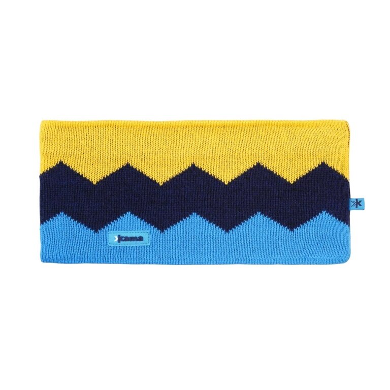 Kama Headband C79 (Merino Wool) - turquoise blue/navy blue/yellow - 1 piece