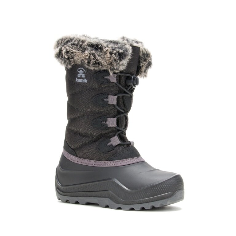 Kamik Winter Boots Snowangel - Made in Canada, waterproof - black girls