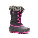 Kamik Winter Boots Snowangel - Made in Canada, waterproof - black/pink girls