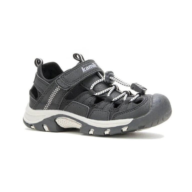 Kamik Sandal Wildcat (water-repellent synthetic leather, Velcro closure) black children