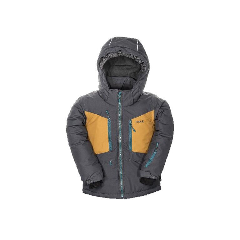 Kamik Winter Jacket Max (wind and waterproof, reflective) coal grey/bronze Children
