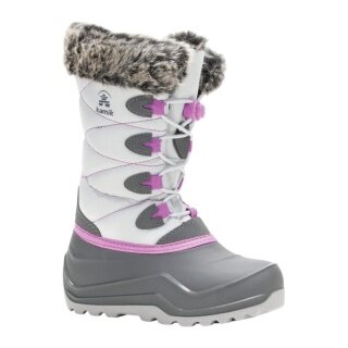 Kamik Winter Boots Snowangel - Made in Canada, waterproof - grey girls