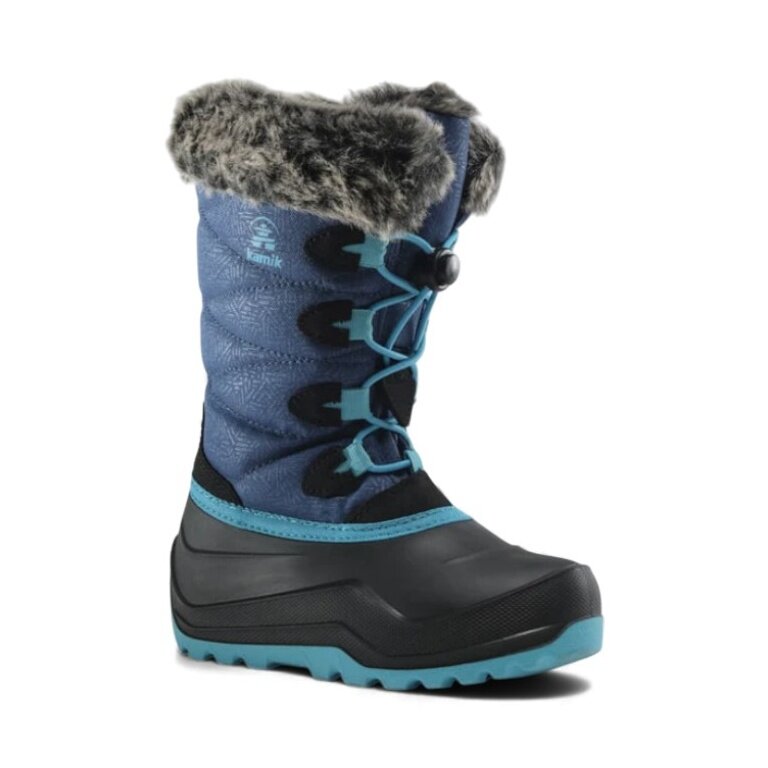 Kamik Winter Boots Snowangel - Made in Canada, waterproof - navy blue girls