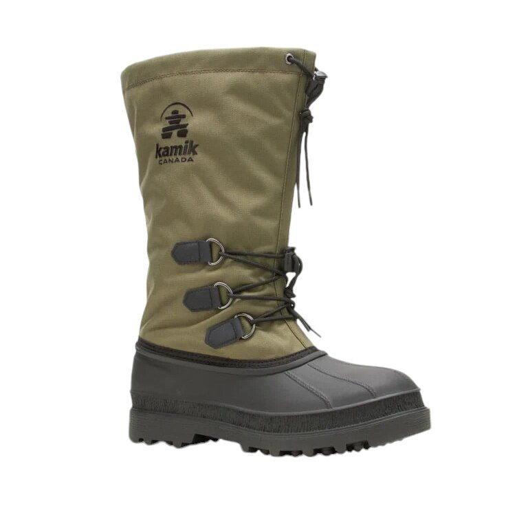 Kamik Winter Boots Canuck (Denier Nylon, waterproof) olive green men's