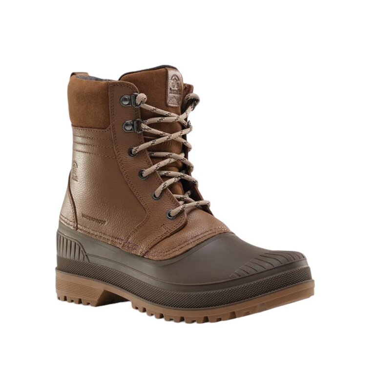 Kamik Hemlock Winter Boots (Leather, Waterproof) Brown Men's