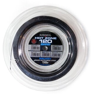 Karakal Squash String Hot Zone Braided 120 (Power+Control) 1.20mm black 110m roll
