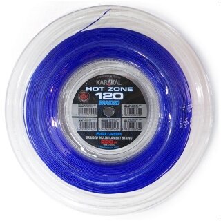 Karakal Squash String Hot Zone Braided 120 (Power+Control) blue 220m roll