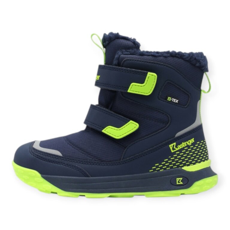 Kastinger Winter Boots UT-Arctica MID V KTX (waterproof, warm lining) navy blue/lime children (size 32-35)