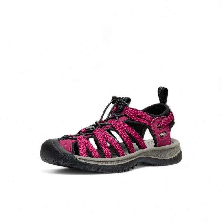 Keen Sandal Whisper (waterproof, quick-lacing system, for light hiking) magenta/black ladies