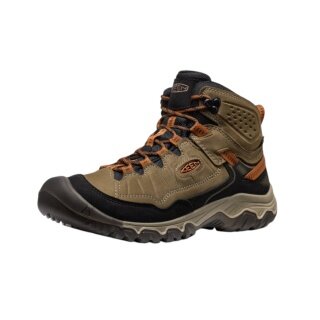 Keen Targhee IV Mid WP Hiking Shoes (Nubuck Leather, Waterproof) Light Brown/Black Men's