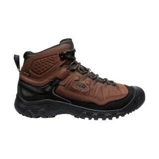 Keen Targhee IV Mid Wide WP Hiking Shoes (Nubuck leather, waterproof, wide) brown/black men's