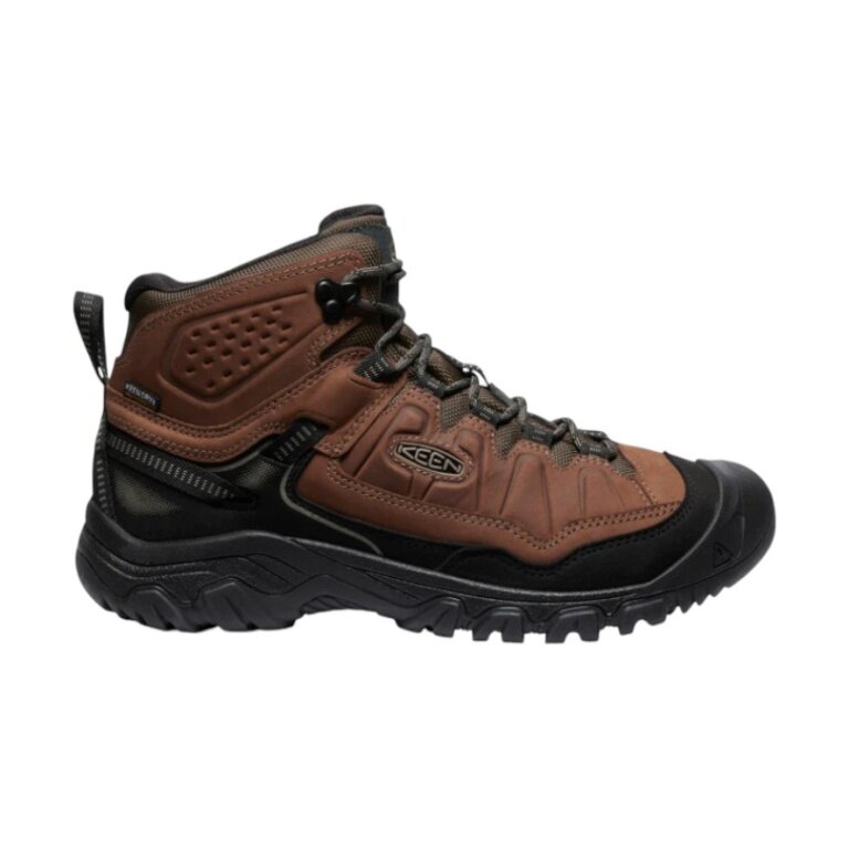 Keen Targhee IV Mid Wide WP Hiking Shoes (Nubuck leather, waterproof, wide) brown/black men's