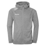 Kempa Hooded Jacket Ambition 28 (Full-Zip, 100% Polyester) grey Men's